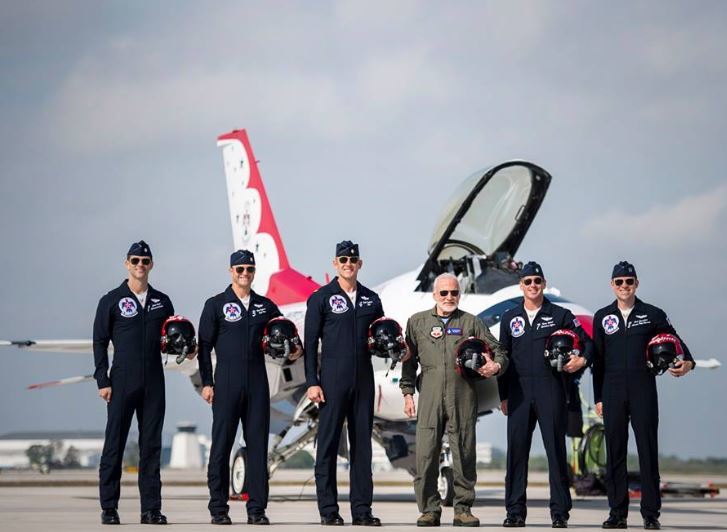 Astronaut Buzz Aldrin, 87, becomes oldest person to fly with U.S. Air Force Thunderbirds