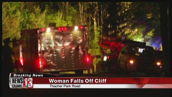Upstate NY woman falls off 60-foot cliff while fleeing cops after crash, police say