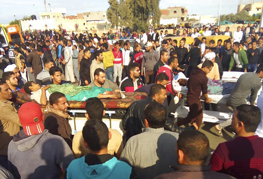 Trump denounces Egypt mosque attack, calls again for wall, travel ban