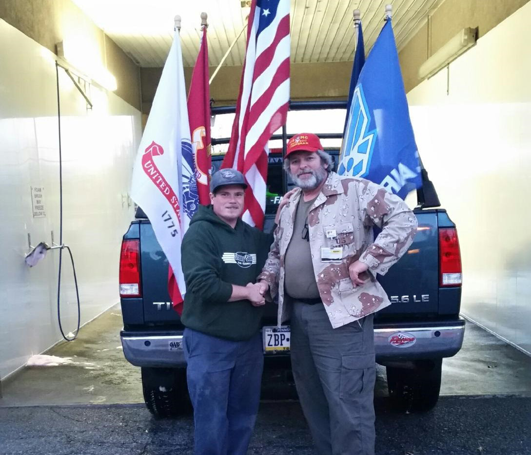 Free car wash for veterans and military on Veteran's Day