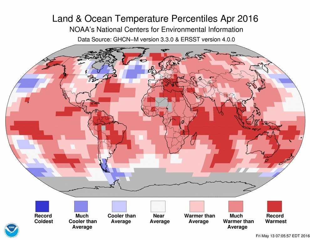 April was the warmest on record worldwide Why was Upstate NY so cold