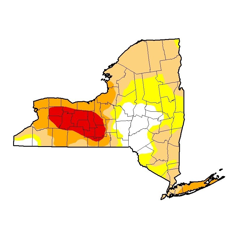 Extreme drought hangs on in Upstate NY; likely to last the rest of the year