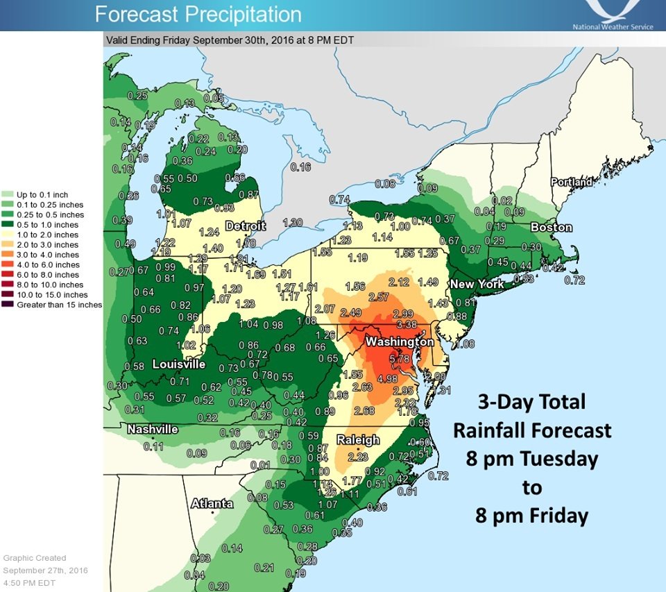 Upstate NY at edge of big storm system that could flood parts of the East