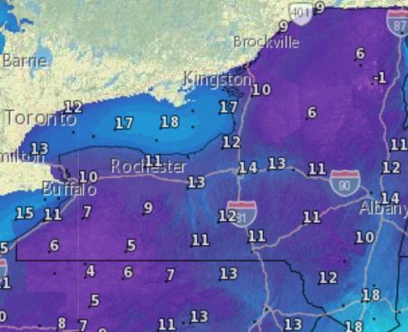 Bitter cold returning to Upstate NY next week could bring more lake effect snow