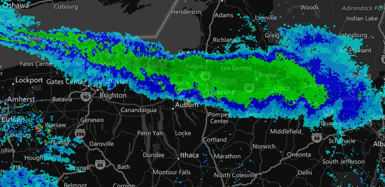 Watch 'absolutely incredible blizzard' as lake effect storm pounds SUNY Oswego