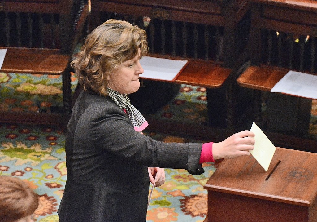 Bill Clinton votes for his wife (again) as 29 NY electors cast ballots for Hillary