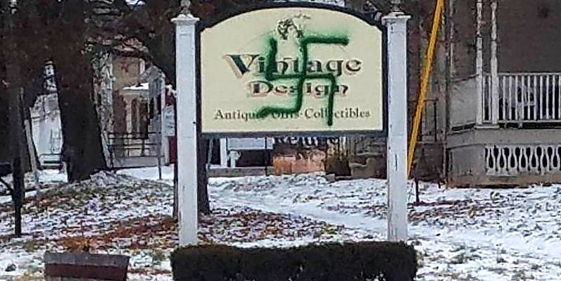 13 year old charged with painting swastikas on buildings in Upstate village