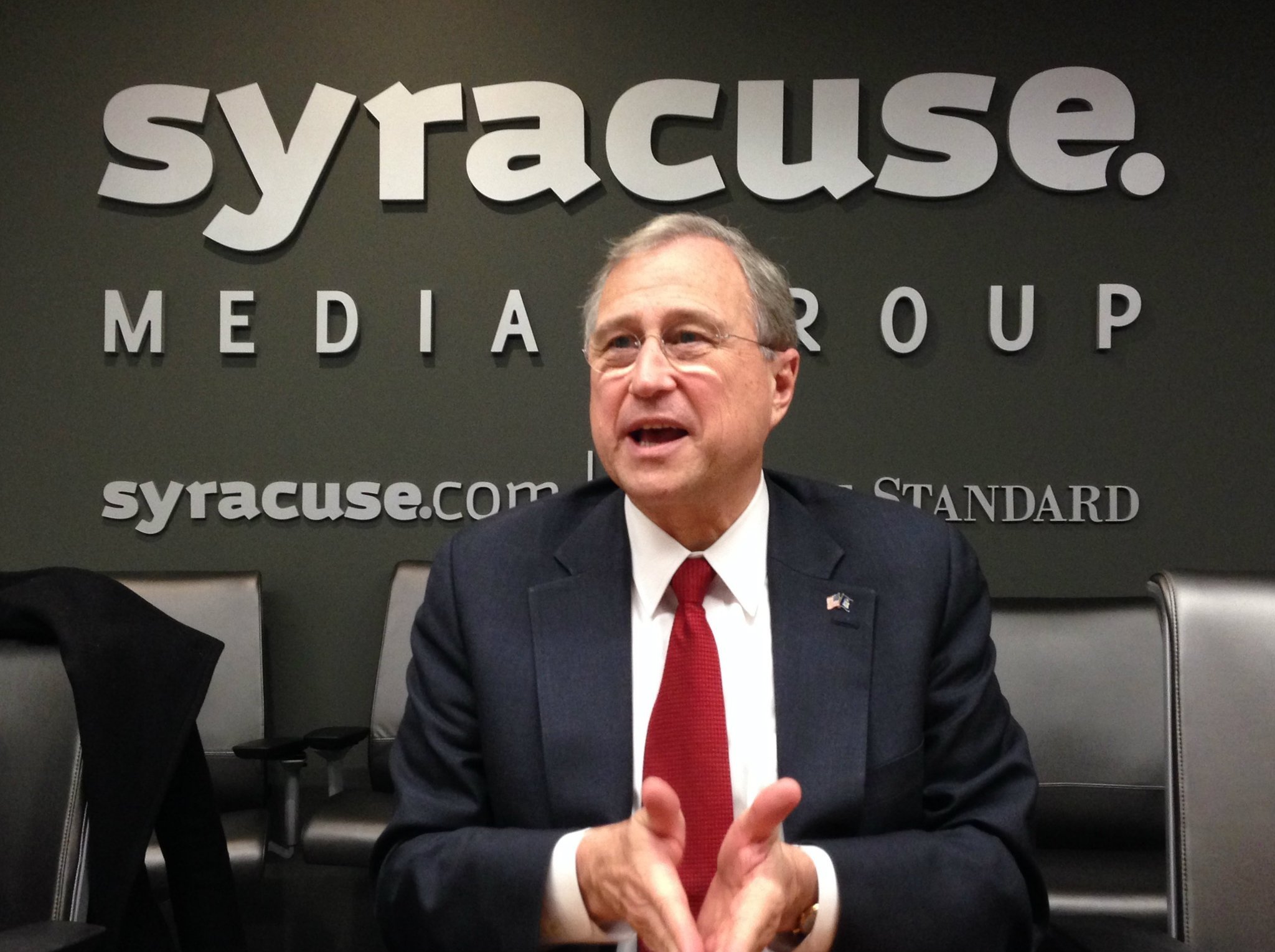 New York GOP chairman trails Cuomo's 'road show' in protest