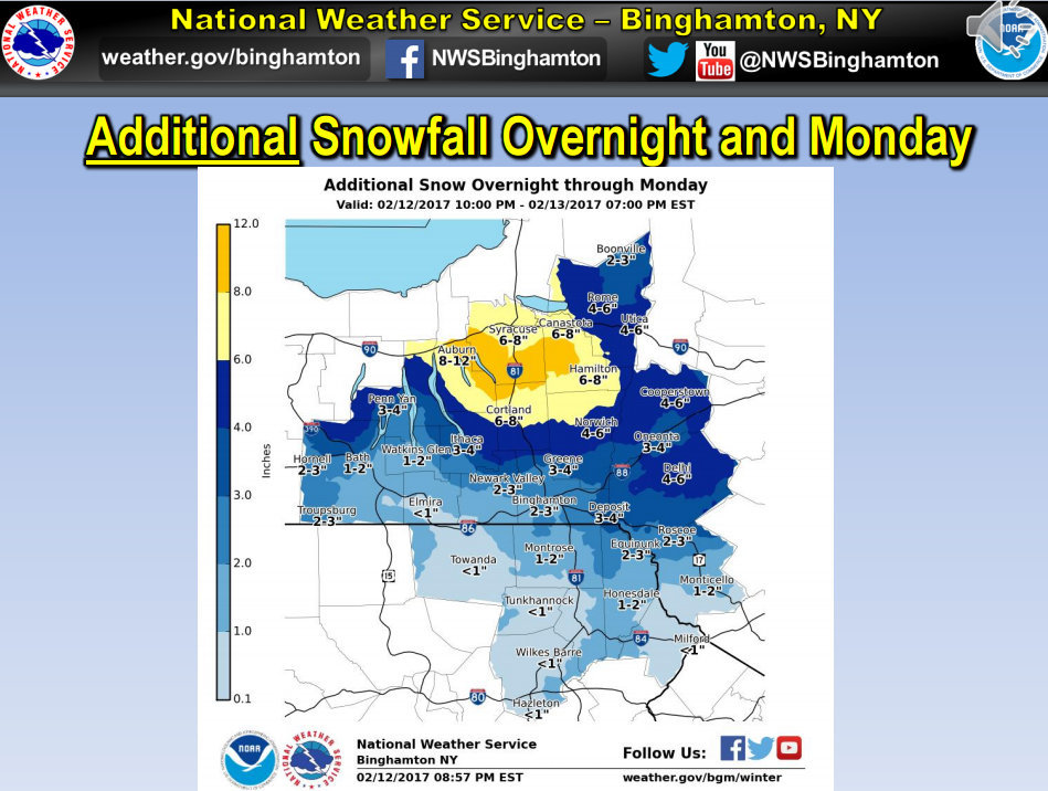 Upstate New York school districts announce 2 hour delays; more snow expected