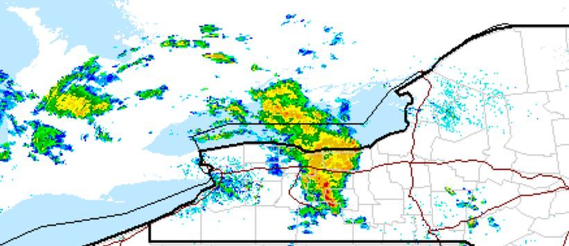 Flood watches in effect in Upstate NY as strong thunderstorms barrel east