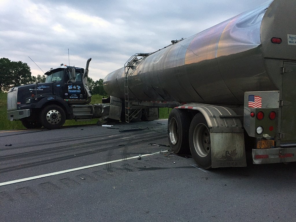 Ambulance workers returning from call killed in I-81 milk tanker crash