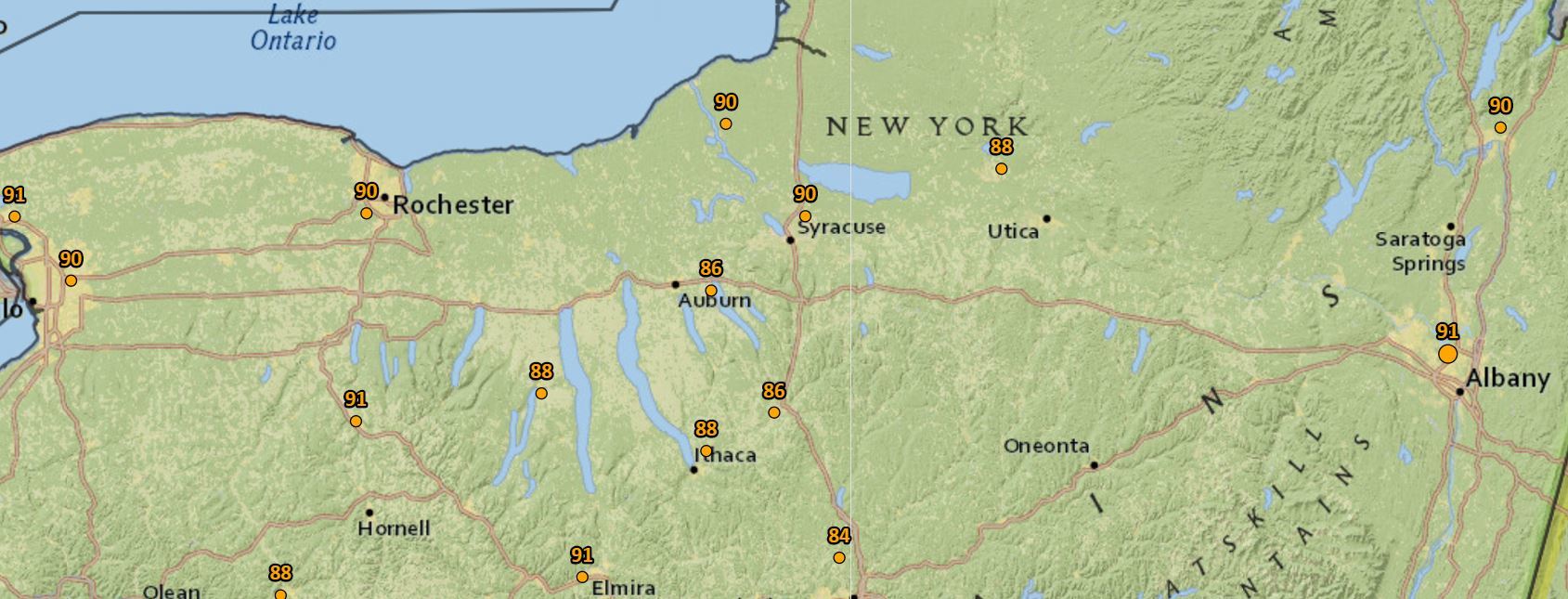 High temperature records tumbling across Upstate NY