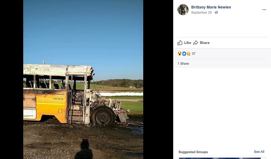Girls' soccer team gets off Finger Lakes school bus just before it bursts into flames