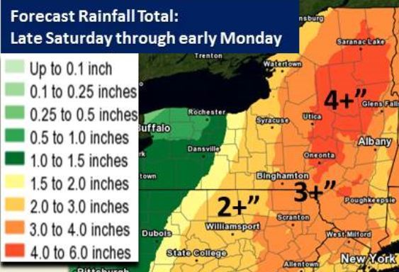 More of Upstate NY threatened with flooding as storm track edges west