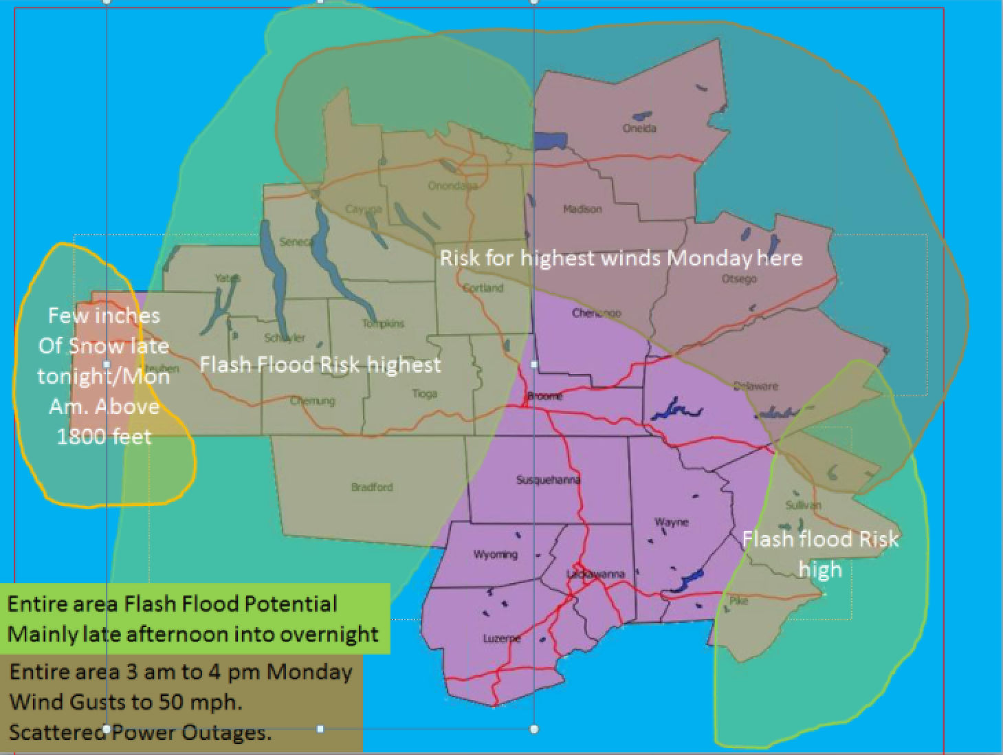 Floods likely across Upstate NY today as Tropical Storm Philippe heads up coast