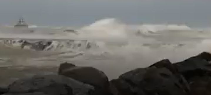 Lake Ontario waves from 70 mph winds lash shore in Upstate NY
