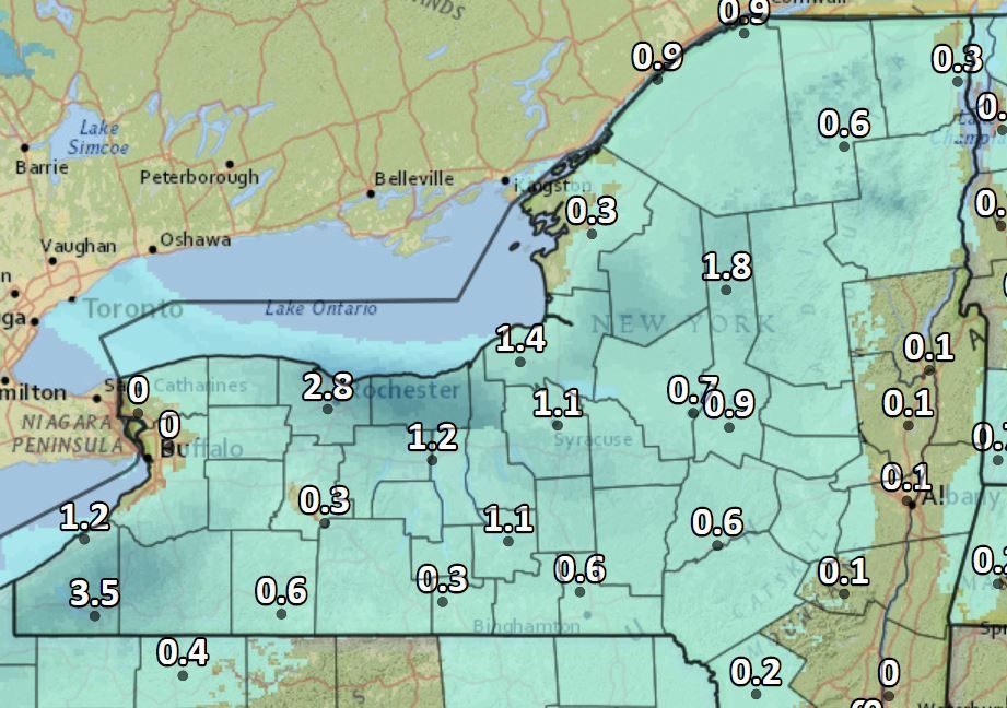 Upstate NY to get a brief blast of winter: record cold, high winds, a little snow
