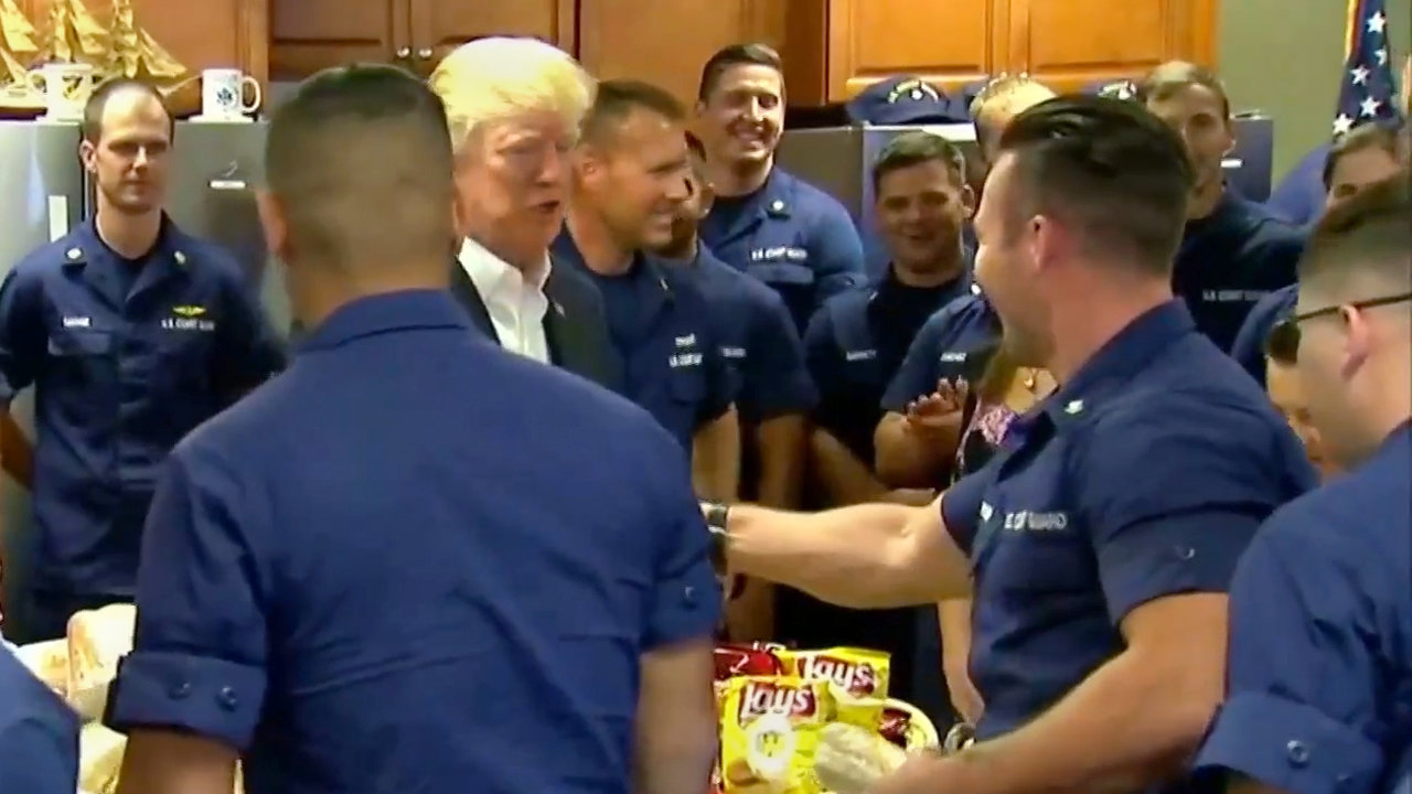 Watch as Trump jokes about challenging CNY man to arm wrestling contest (video)