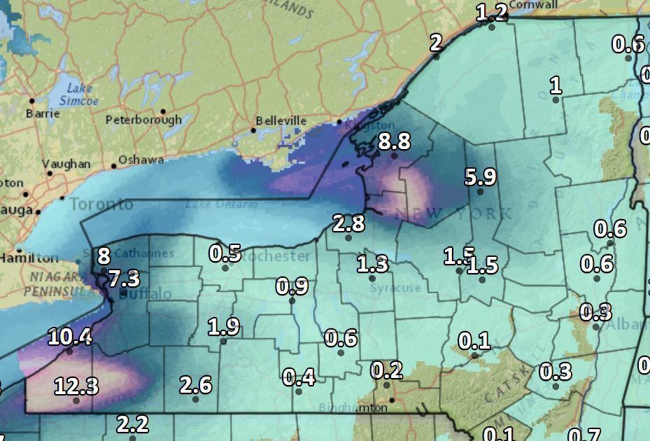 Lake effect snow warnings issued for Tug Hill, Western NY: Another foot possible