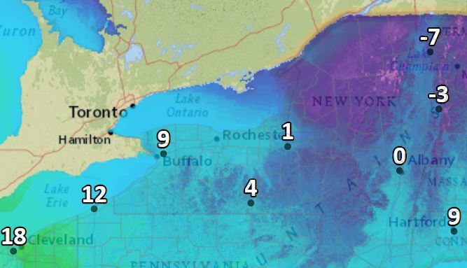 Single-digit wind chills on tap for Upstate NY as cold front moves through