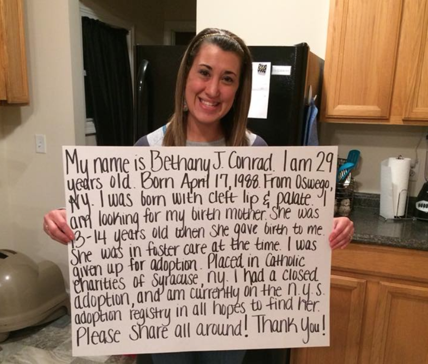 Upstate NY woman, 29, pleads for help finding birth mother in viral Facebook post
