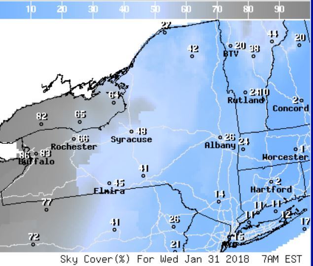 Will clouds block your view of lunar eclipse in Upstate NY?