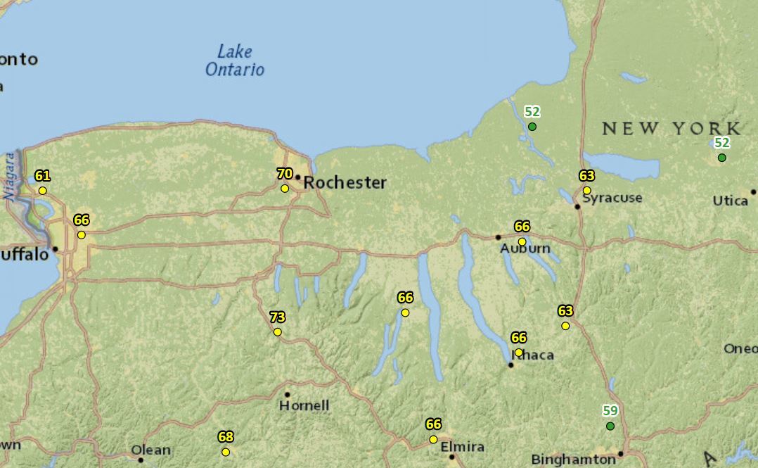 High temperature records already falling today in Upstate NY