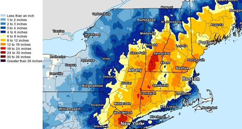 Winter storm dumps 2 feet on Upstate NY: See how much fell near you (chart)