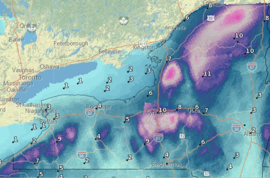Upstate NY weather: High winds, heavy snow as nor'easter edges away