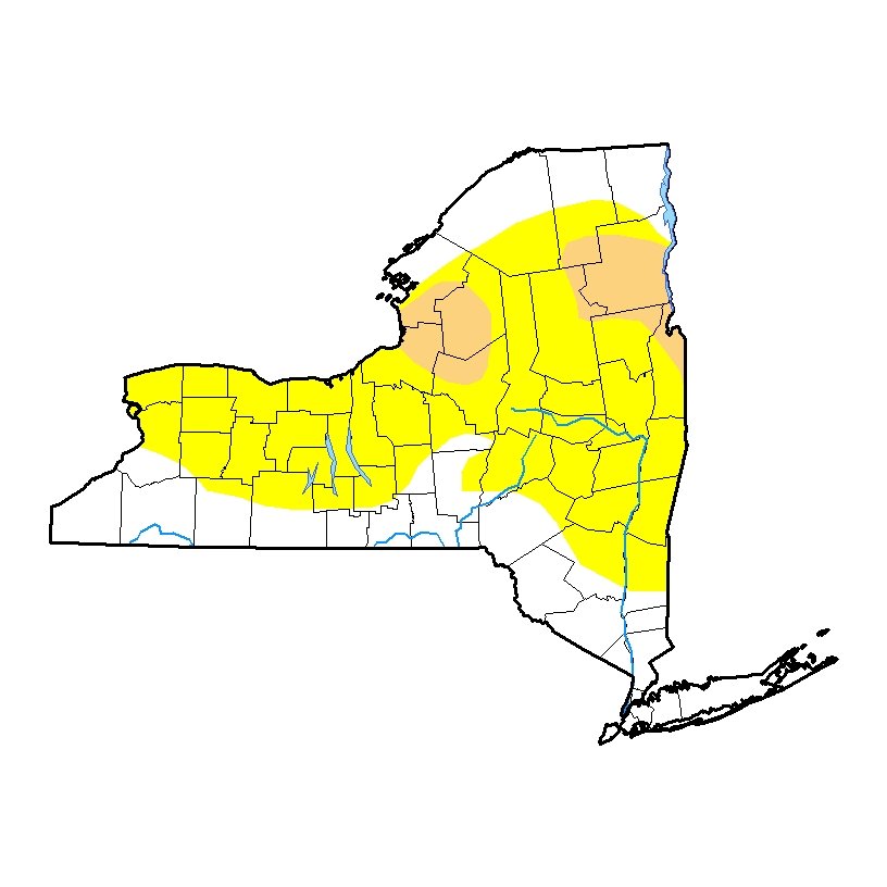 Drought declared for parts of Upstate NY; most of the state abnormally dry
