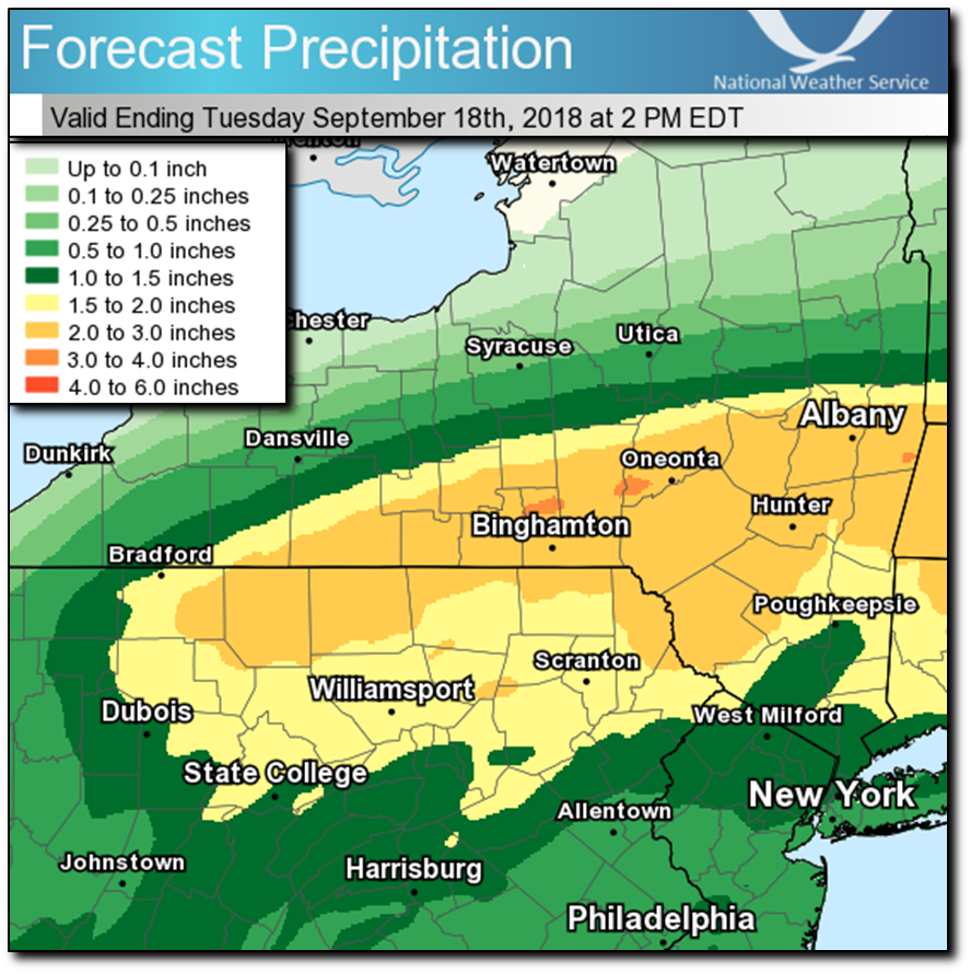 Dangerous nighttime flash flooding could hit Upstate NY