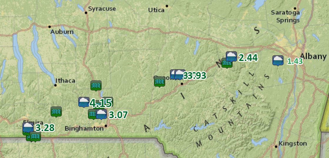 Flash flooding hits Southern Tier; Florence remnants dump 4 inches of rain