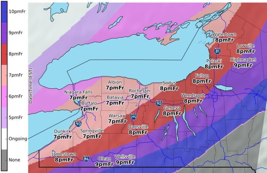 Odds of damaging winds in Upstate NY increasing