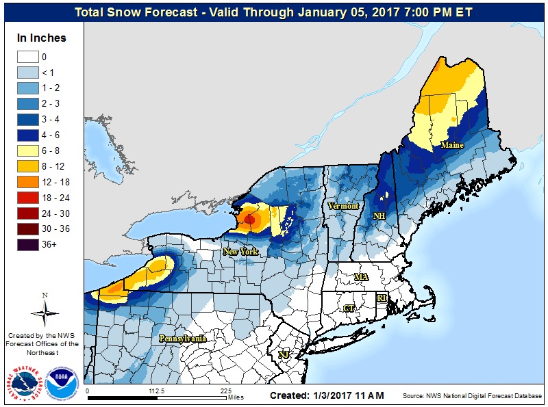 Lake effect snow warnings issued for Tug Hill, Western NY ...